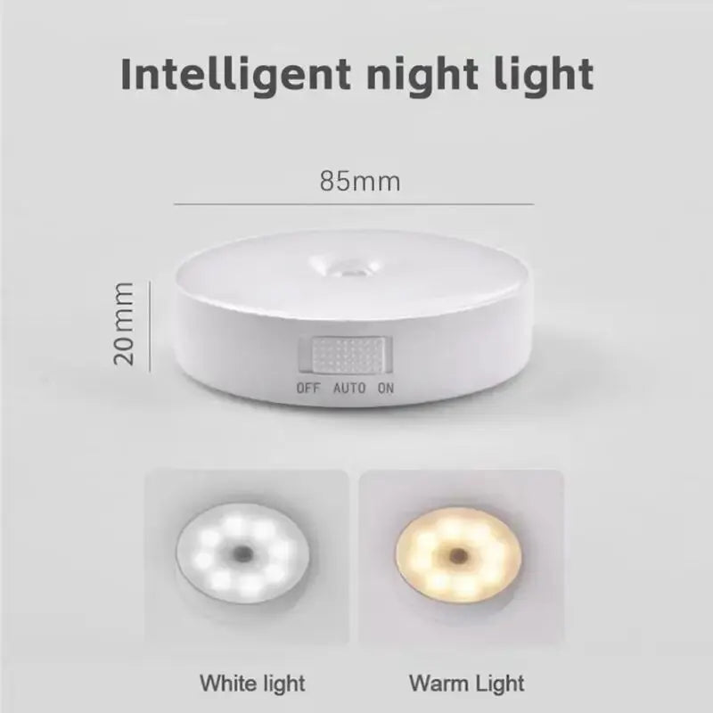 LED Intelligent Human Induction Night Lamp USB Charging Emergency Automatic Lighting Bedside Cabinet Home Wardrobe Lamp
